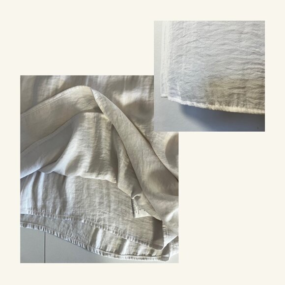 β¨ Urban Outfitters x Kimchi Blue Flowy Silvery-White Satin Midi Dress β Size 4 - Picture 11 of 12